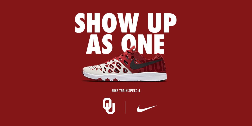OU_Athletics's tweet photo. There's Only #OneOklahoma, and only ONE #Sooners shoe: https://t.co/fN8USdKxNK | https://t.co/7DduGL5VSV #WeekZero16 https://t.co/ja0GYD4s3o