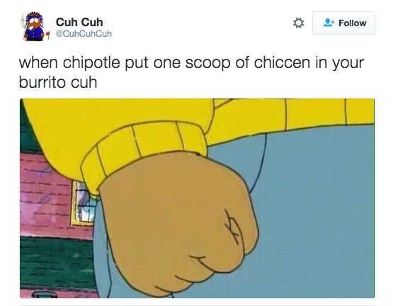 BuzzFeed's tweet photo. 25 tweets that will speak to anyone obsessed with Chipotle https://t.co/fwk6DGBhch https://t.co/z1G52RC4Iw