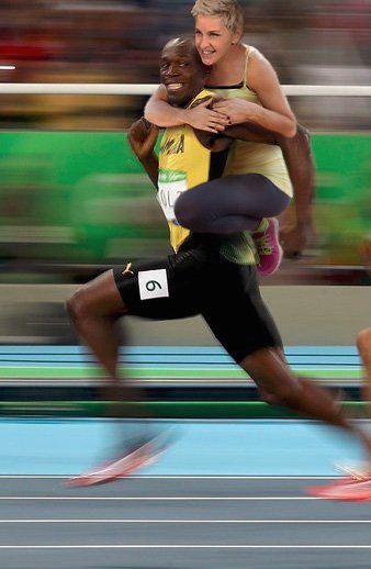 Ellen DeGeneres on Usain Bolt's back picture