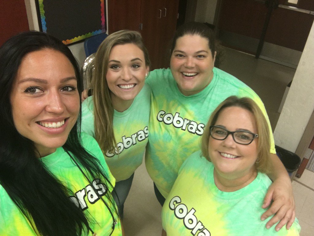 CobraAP_Greene's tweet photo. Boca Middle Band, Language Arts and Science ready for the first day. #BRCMS #CobraPride https://t.co/hSzNSSroyY