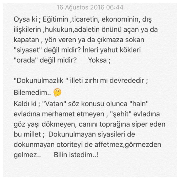 Demek ki neymiş; Türkiye'nin en temiz kurumu "siyaset" kurumuymuş!!
Bakın ; Ne açığa alınan var ne de hesap sorulan.