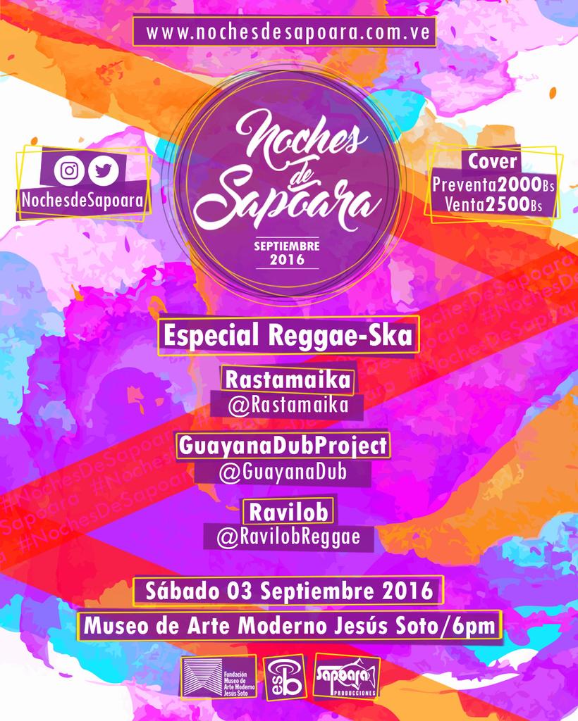 #NochesDeSapoara llegará el 3/Sep con un 'Especial Reggae-Ska' que no querrás perderte. ¿Te anotas?