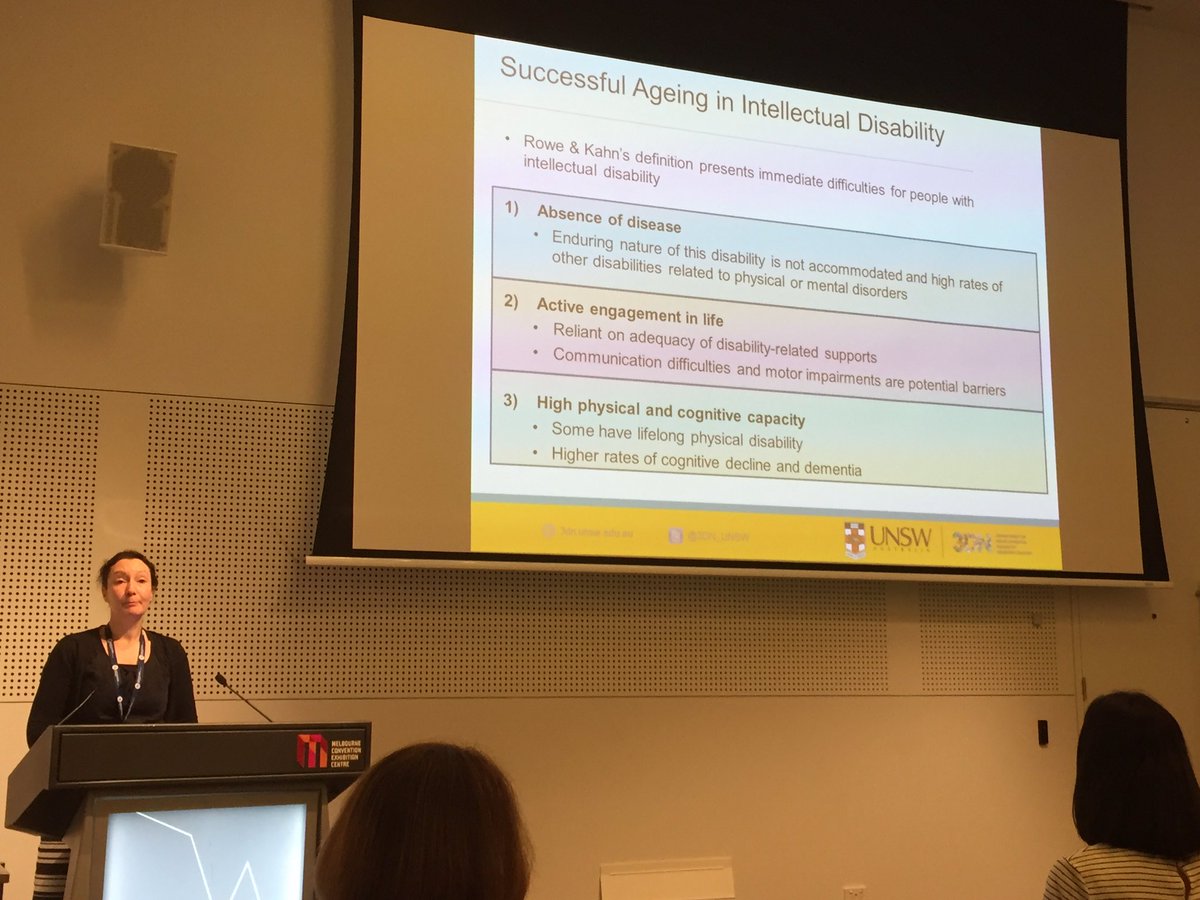 Dr Simone Reppermund @iassidd16 highlights actions for successful #ageing in people with intellectual #disability.