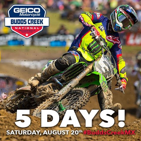 Only 5 days to go until the 2016 Budds Creek Pro National! #buddscreek #buddscreekmx #buddscreekpromx