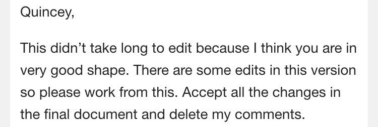 QuinceyTrigillo's tweet image. Basically, the best email I've gotten in ages. #mastersproject #cjs17