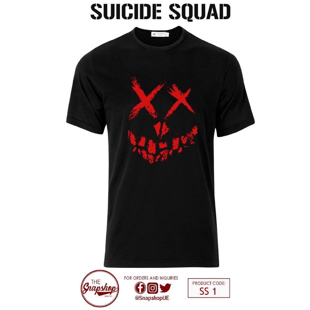 SnapshopUE's tweet photo. SUICIDE SQUAD SHIRTS! 
 
Available in all sizes
Teen Size - Medium - 190
Large - XXLarge - 220

Grab yours! https://t.co/cMDjW3KPKM
