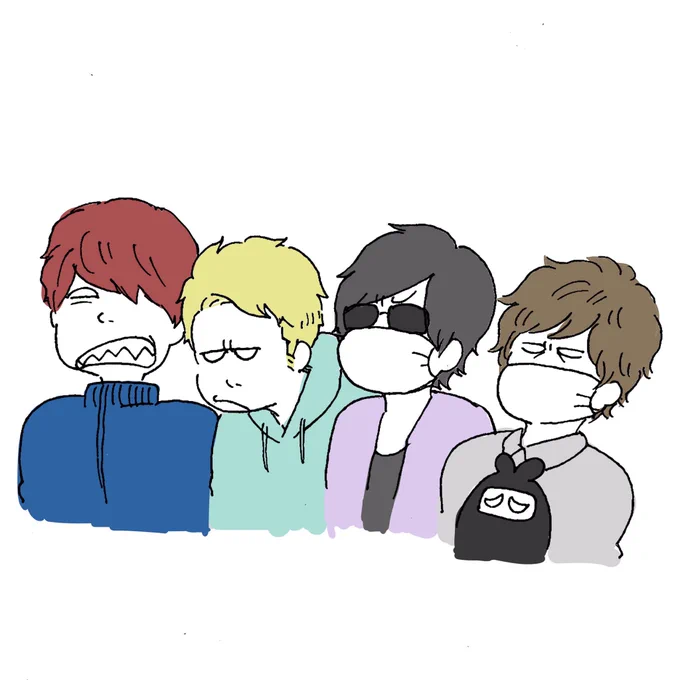 すごい今更だが、髪の色が4人とも違うのね 