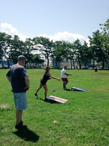 carlabarbosa's tweet photo. CVS R79 picnic continued...lots of fun sports activities on a very hot day!  Cricket anyone? https://t.co/8w3nZGWrG5