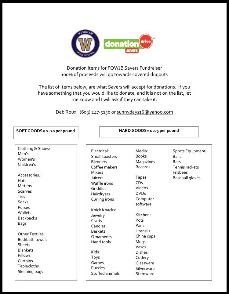 JagsFriends's tweet photo. WHS Baseball Fundraiser for our dugouts!! #cleanoutyourclosets https://t.co/5VDvhMbnHl
