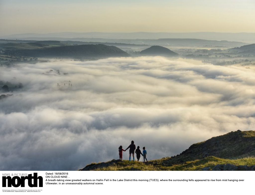 PaulKingstonITV's tweet photo. Picture I've taken of the breathtaking inversion over Ullswater in the English Lake District this morning https://t.co/FG9gMlTkP5