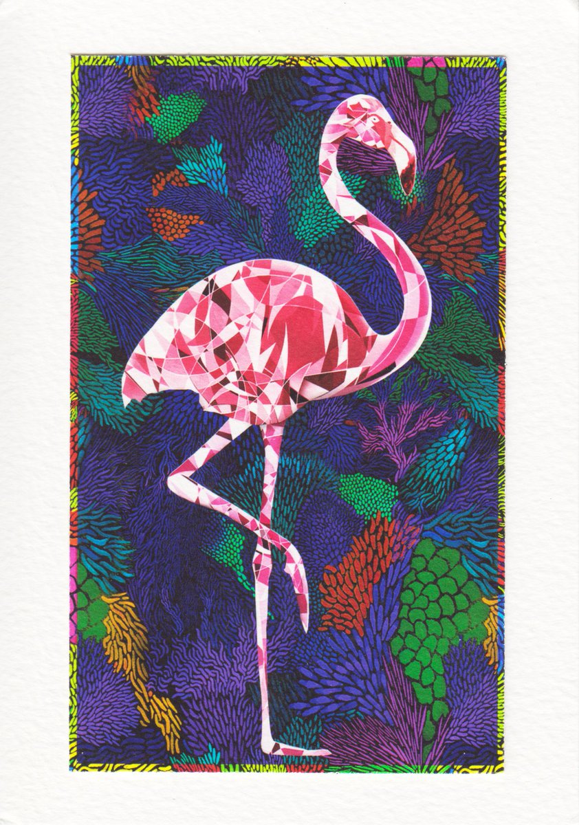 This <a href="/rupertnewman/">Rupert Newman</a> Flamingo is in our #postcard #lottery @CultureLabel see how to own it bit.ly/22Y4cTL