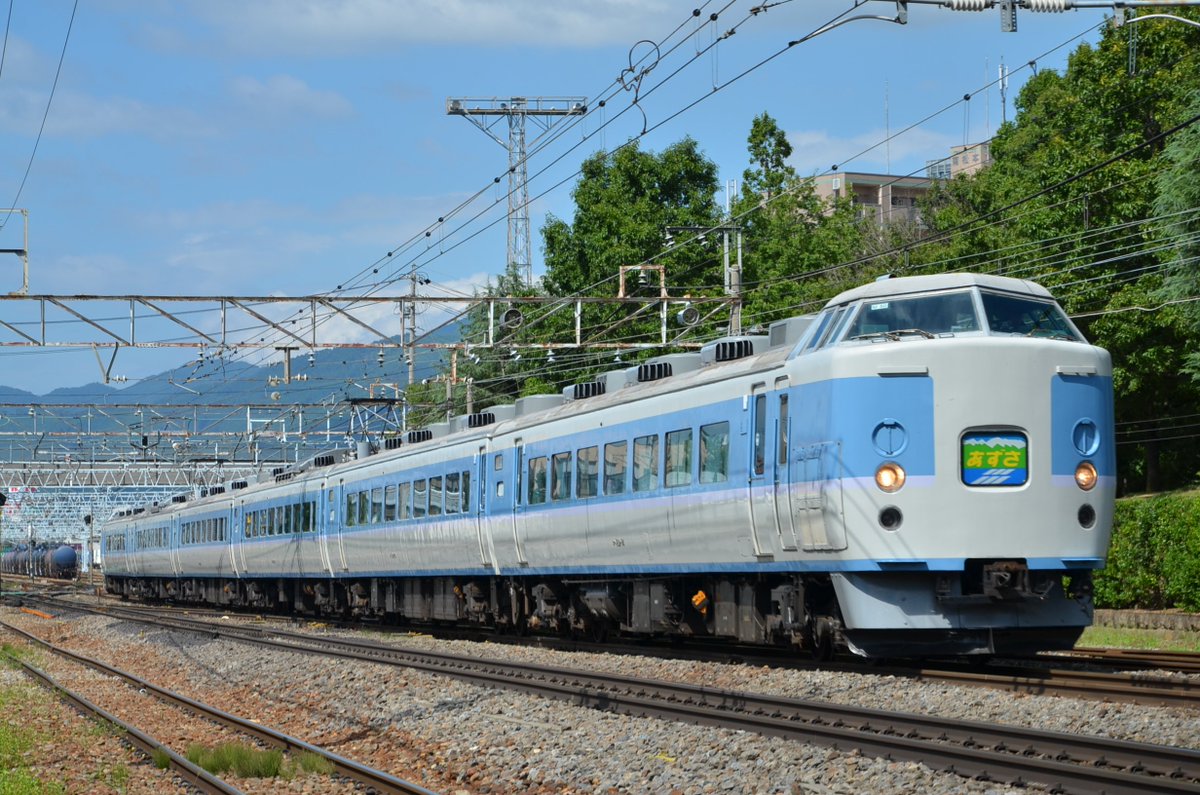 あずさ76号 189系M50編成 本日のあずさ76号はあずさ色のM50編成でした