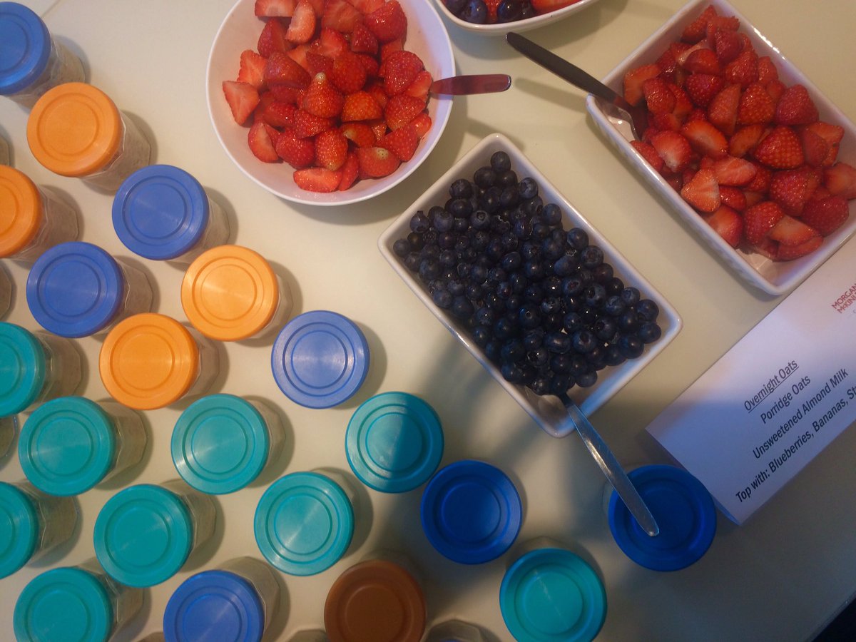 JacoD's tweet photo. All set for @ianrkinsella wellbeing speech @McMKCareers. Kicking off with a healthy breakfast #PerformanceSeries https://t.co/UB2dItb0ej
