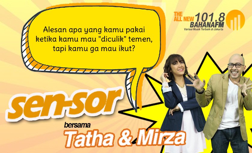hayooo ngaku! biasanya alesan apa yang kamu kasih? Ceritain di #SENSOR ya!