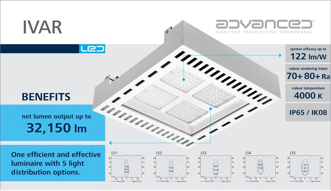 omslighting's tweet image. IVAR - highly efficient #LEDindustry luminaire for use where #LightingPerformance is key. buff.ly/2aYmIG4
