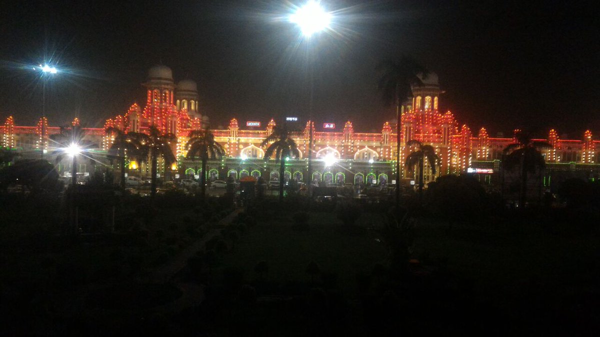 Illumination at Lucknow station N.Rly. on the Independence day.
