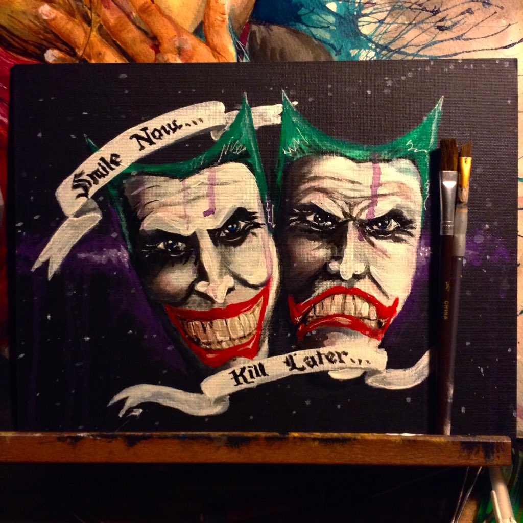 Smile now kill later 8x10 acrylics #joker