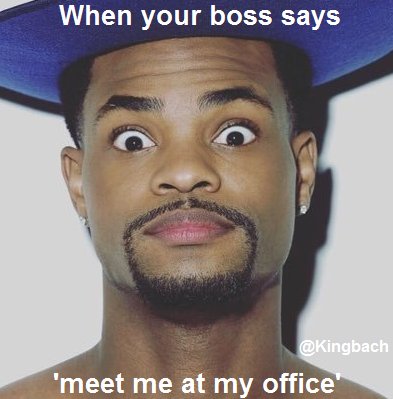 Rocketmobiel's tweet photo. When your boss says 'meet me at my office' - Love for @KingBach https://t.co/9SU89mA54w