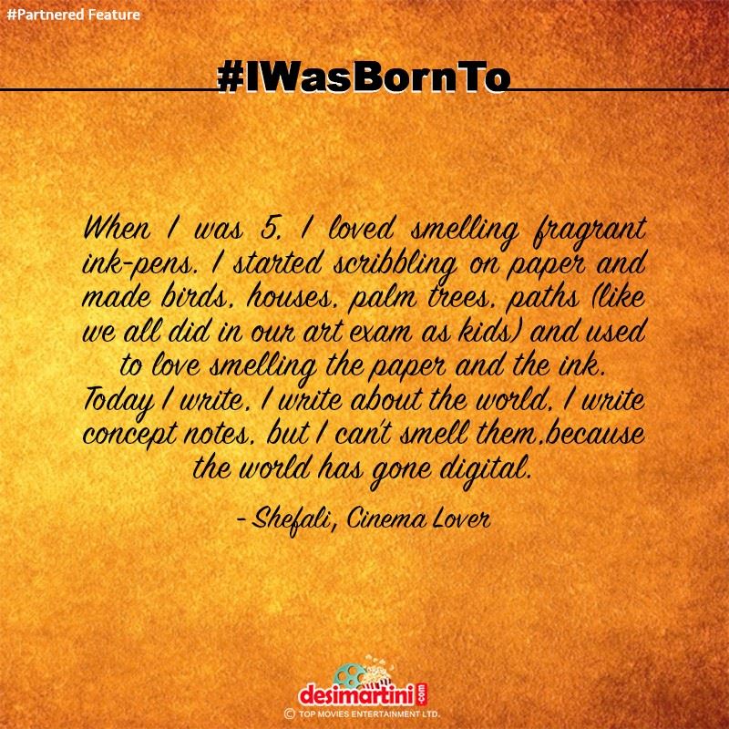 DMmovies's tweet photo. .@Cinemalchemist believes she was born to write!
Tell us what you're born to do with #IWasBornTo & WIN film tickets! https://t.co/KkhGIJc1M5