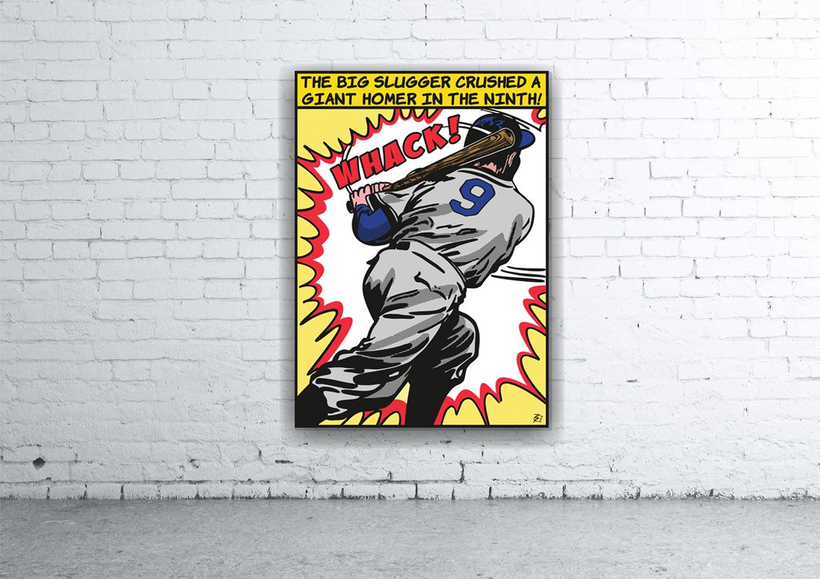Whack! #baseball #honkbal #art #lichtenstein #popart #etsy #doubleart