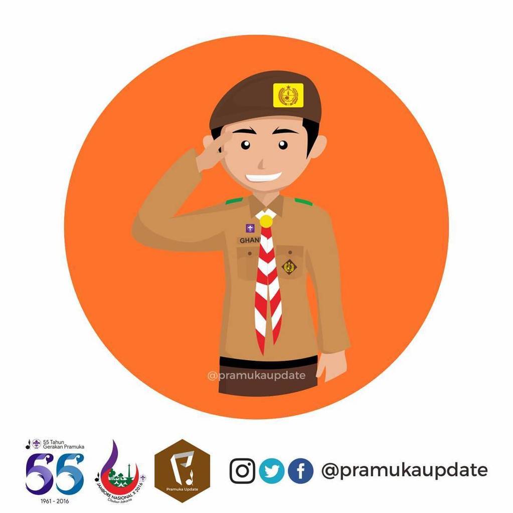 Gambar Animasi Pramuka Penegak