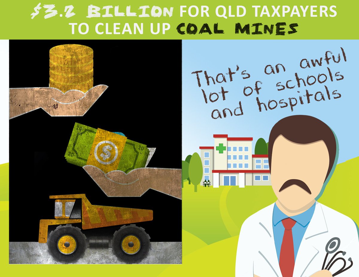 wolfweb's tweet image. Leaked #qldpol report shows taxpayers cop $3.2 billion #minerehab bill 4 #coal #auspol  bit.ly/2avh1NG