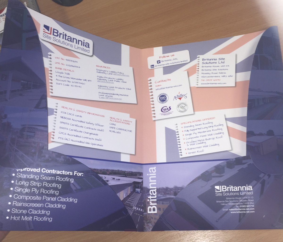 Britannia_SSL's tweet photo. Thankyou @modus_creative for our new tender submission folders! https://t.co/jKhmn3zzlq