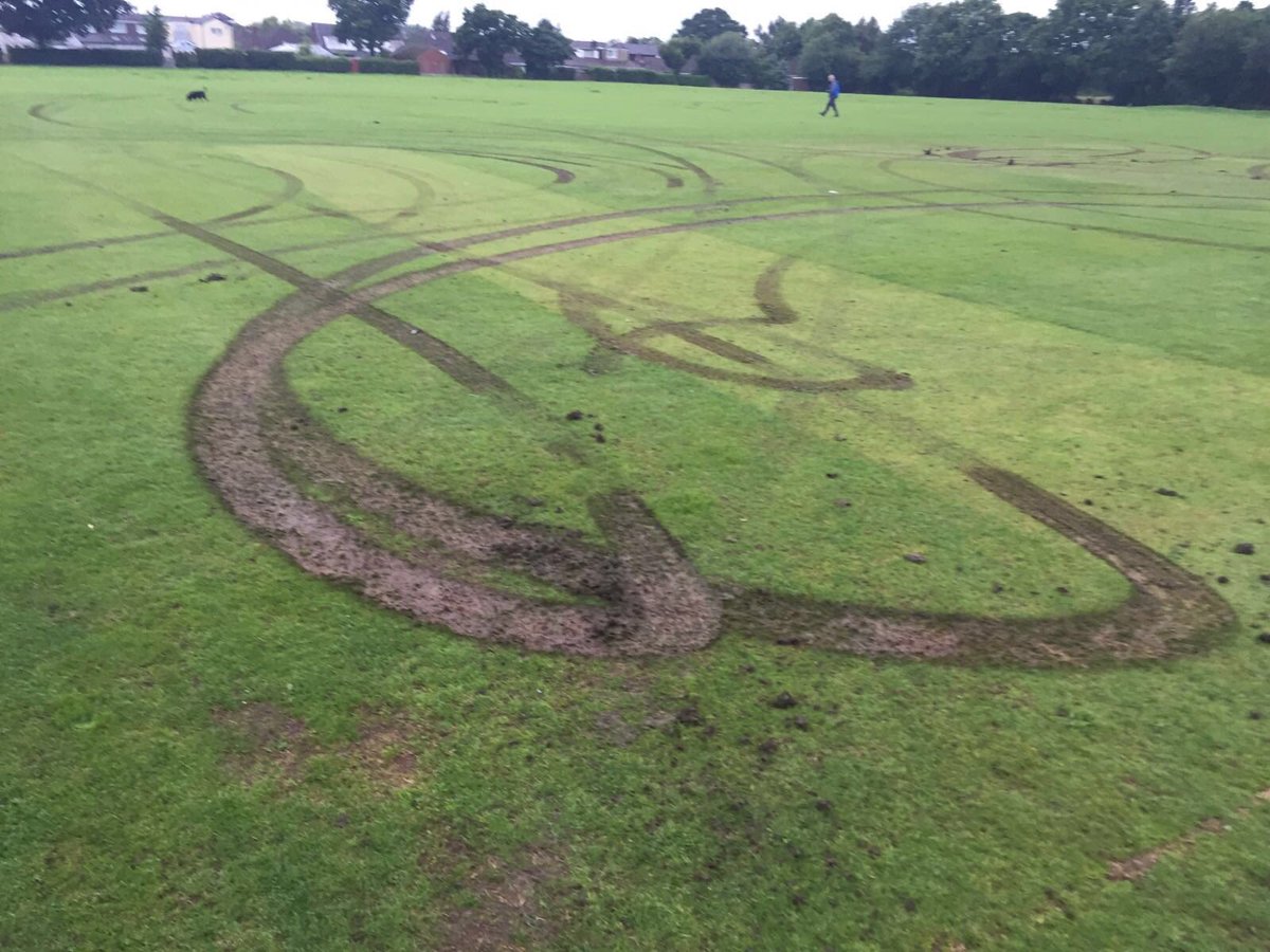 GregsonLaneCC's tweet photo. People give up hours of their time to prepare the pitch each week for fixtures and this morning, we wake up to this. https://t.co/SbqwMiOclk