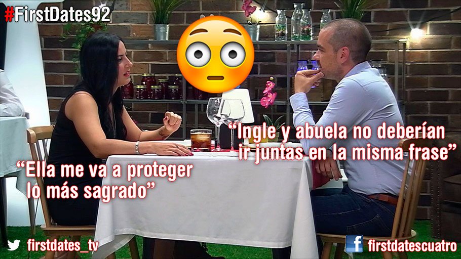 firstdates_tv's tweet photo. Ingles sagradas protegidas por tatuajes de abuelas. Fuerte no, lo siguiente #FirstDates92 https://t.co/mtbxyWNddM https://t.co/LKdmmmjwgE