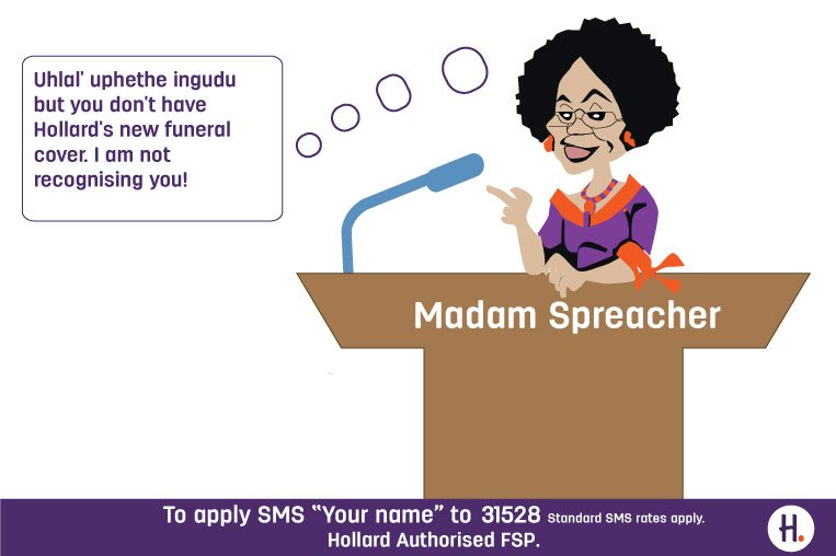 Hollard's tweet photo. Preach on Madam Spreacher! To join, click: https://t.co/Ffb99zWfNB #HollardFuneral #MadamSpreacher https://t.co/00iJfCWolX