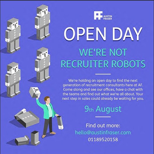 WorkFor_AF's tweet image. Spaces are filling up fast for the @AustinFraserLtd #OpenDay - get in touch to get a sneak peak behind the scenes!