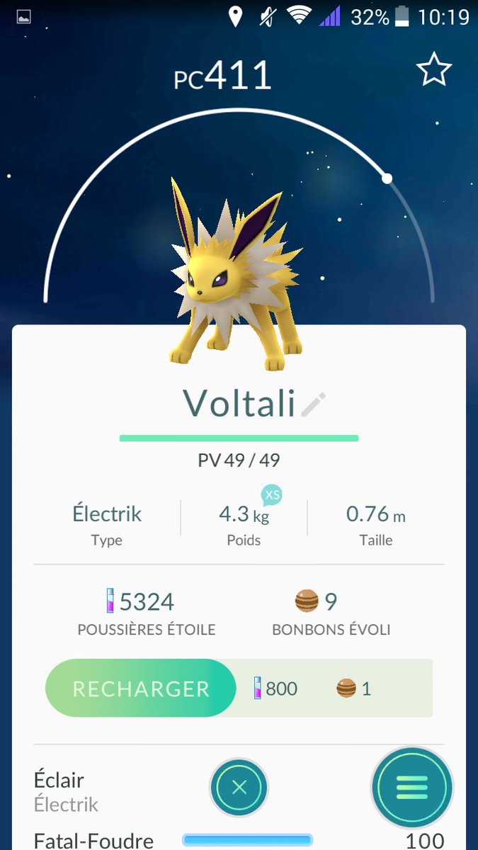 adnpgames's tweet photo. #PokemonGO l'évolution de mon premier #Evoli dommage j'aurais pas dit non a un petit #Piroli mais pas de chance https://t.co/OIlMYT6IB9