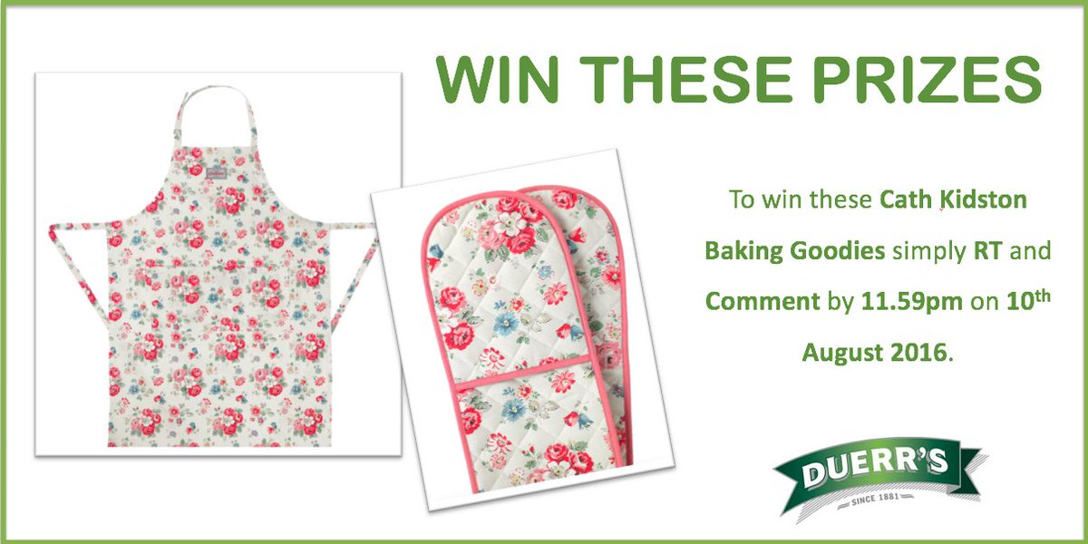 duerrs1881's tweet photo. #WIN @Cath_Kidston oven glove and apron set. RT by 11.59pm 10th Aug to enter. T&amp;Cs: https://t.co/ihQiRN8QMX #comp https://t.co/kRn4PLyYQh