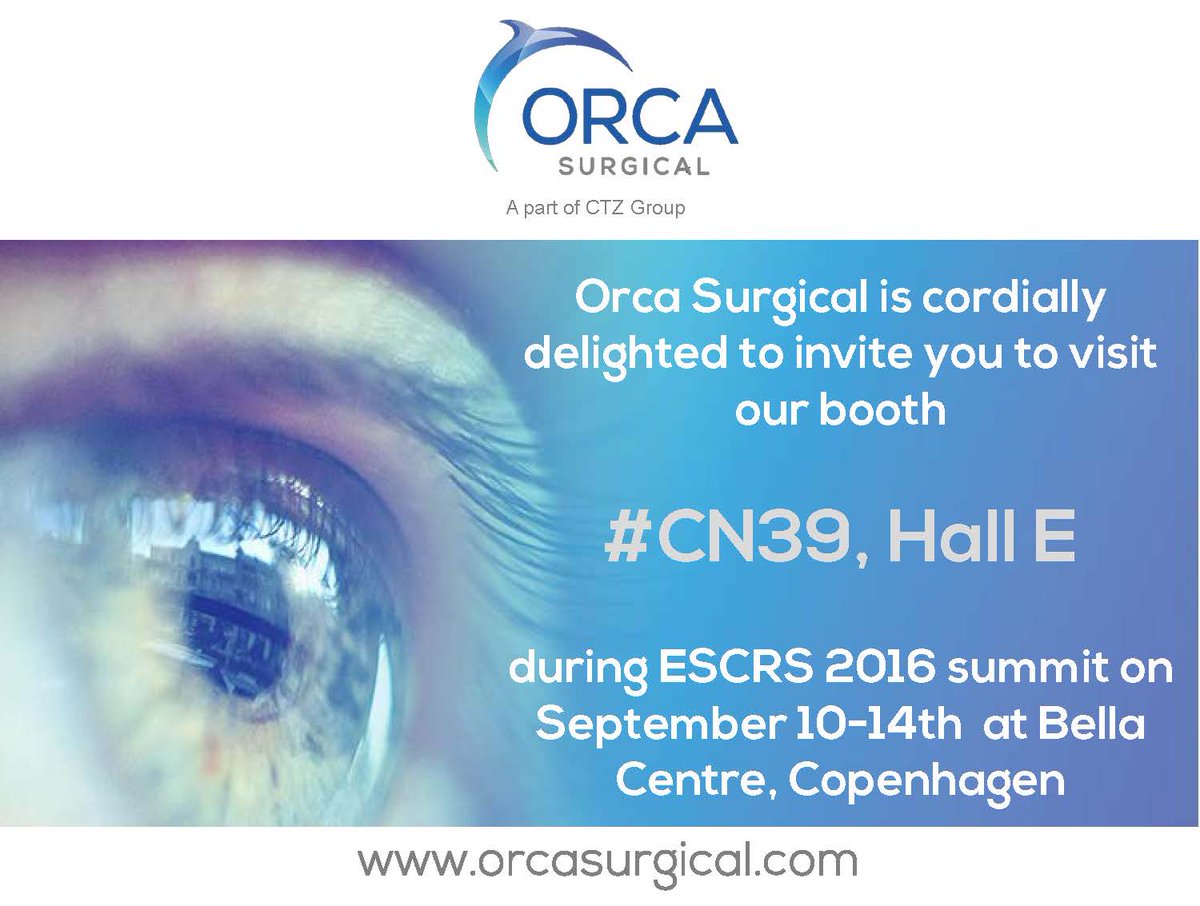 We look forward seeing you there #escrs #ophthalmology #refractivesurgery #crosslinking #glassesremoval