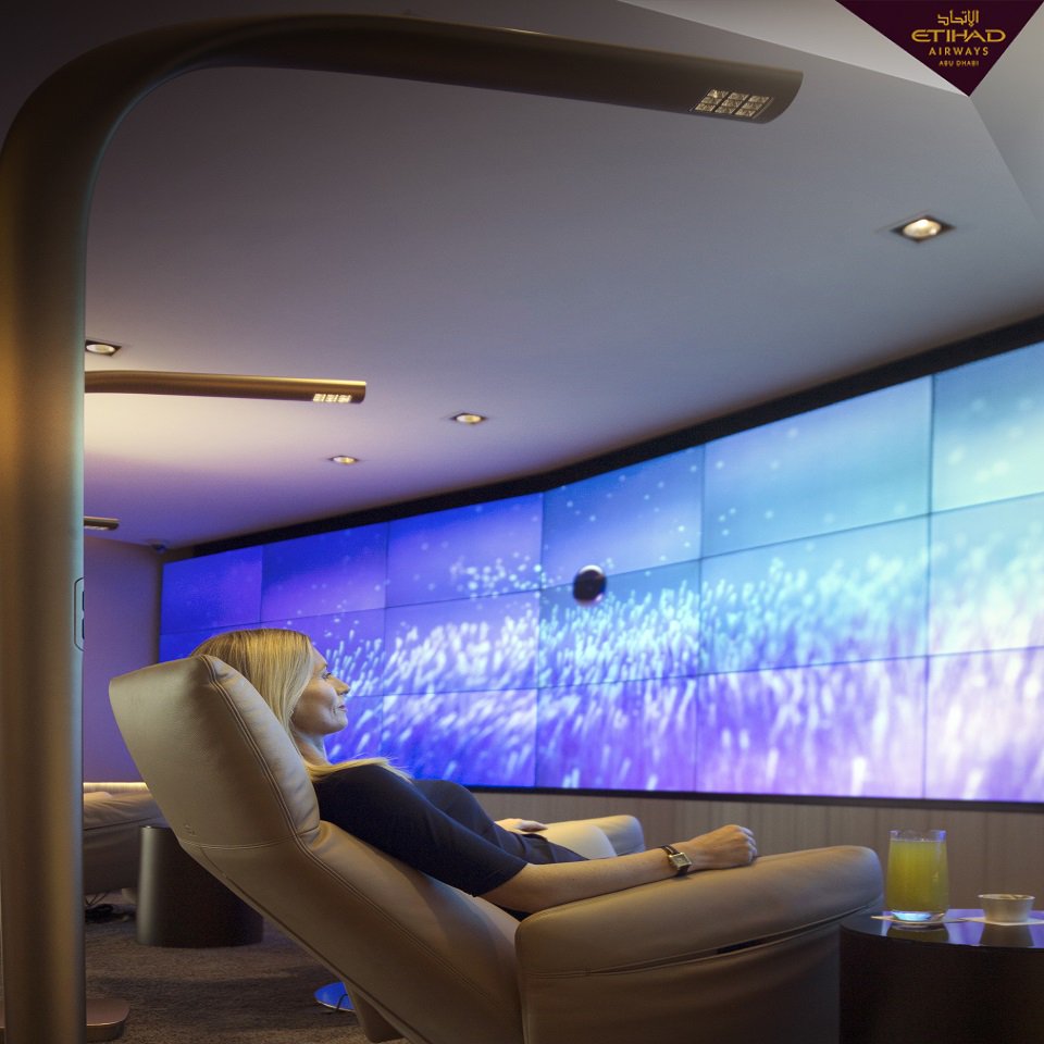 etihad's tweet image. Relax, recline and dream of the adventure ahead of you, in our First Class Lounge &amp;amp; Spa. Where will you visit next?
