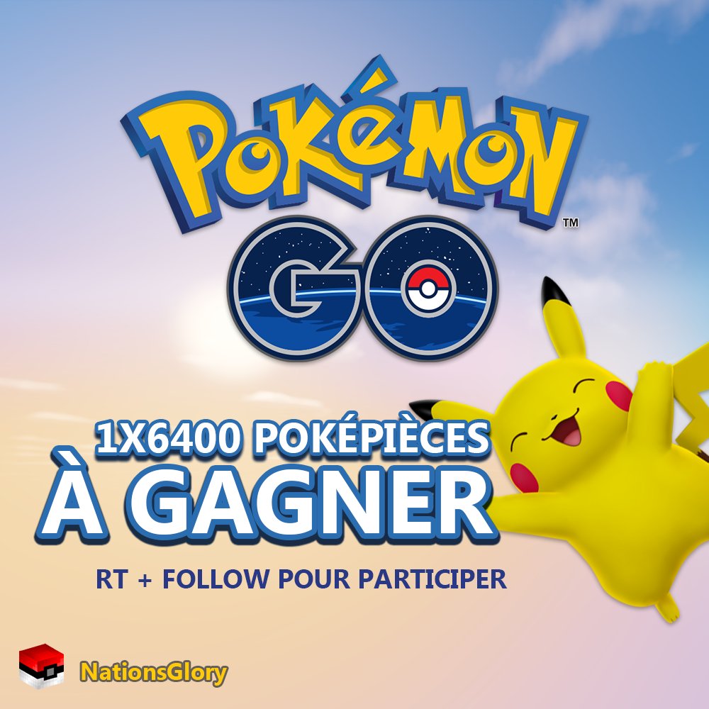 NationsGlory's tweet photo. 6400 Poképièces à remporter parmi nos RT + Follow !

Fin de 10/08

#pokemon go #PokeChallenge https://t.co/EgiLcJiEF1