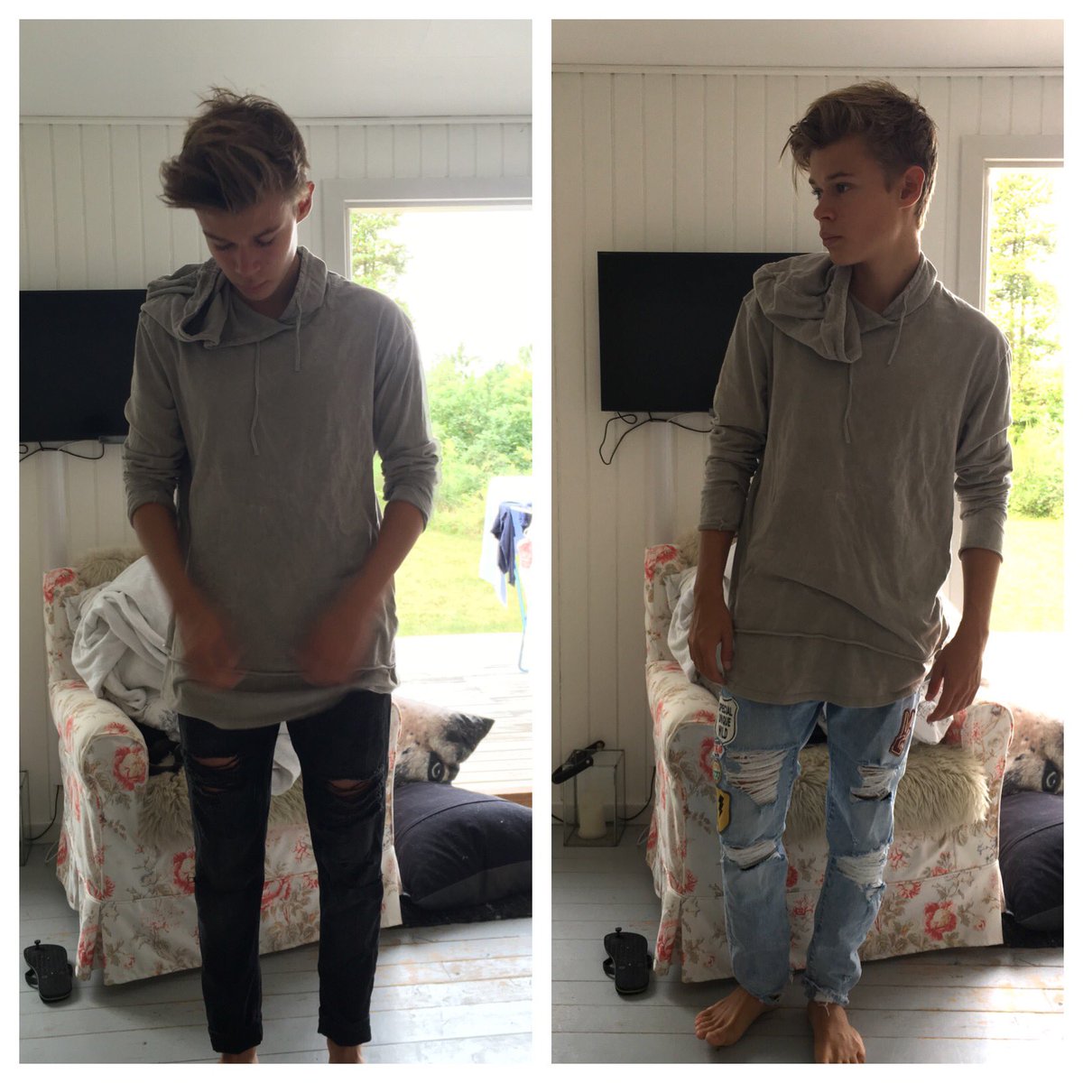 BenjaminLasnier's tweet photo. Witch outfit should I wear tonight? YOU VOTE 👀 https://t.co/XByssCfNZA