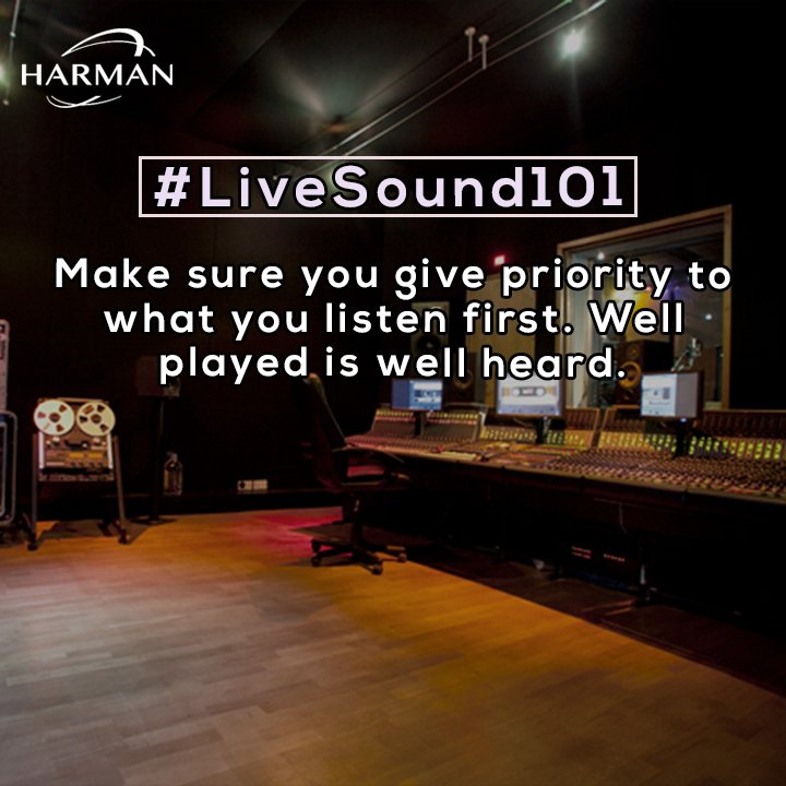 HarmanProIndia's tweet photo. During the live show, always give priority to what you're hearing first
#LiveSound101 #HarmanProIndia https://t.co/aMyiy1h12X