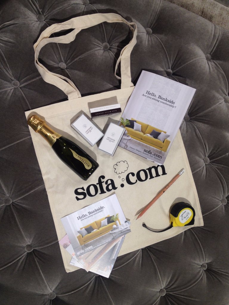 sofadotcom's tweet photo. Goody bags ready to welcome visitors to our new Bankside showroom today! Thanks @artisanchocolat #HelloBankside https://t.co/0deWsq7Hf3