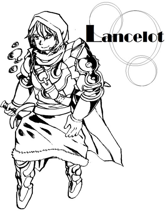 ランスロットが立ってるだけの絵です。 