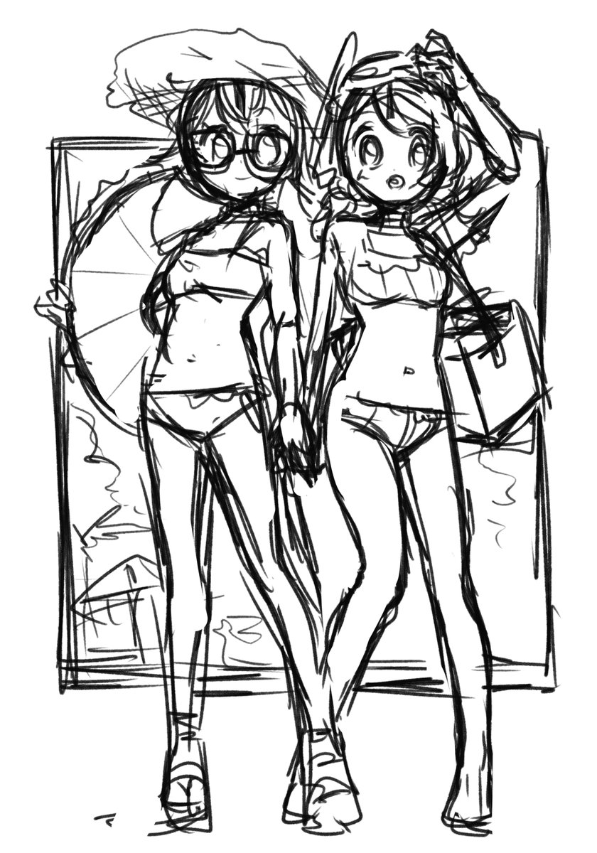 @ontama7170 ラフと線画 