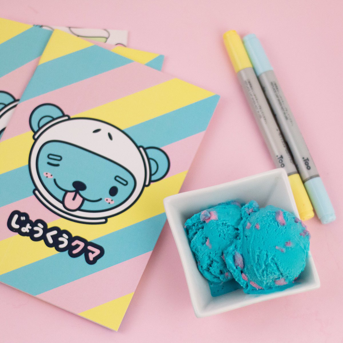 Jokukuma's tweet photo. Fresh notebook! (and marshmallow ice cream) 😊✨✨ https://t.co/dki0HmkvXn https://t.co/BWNSrGfbdI