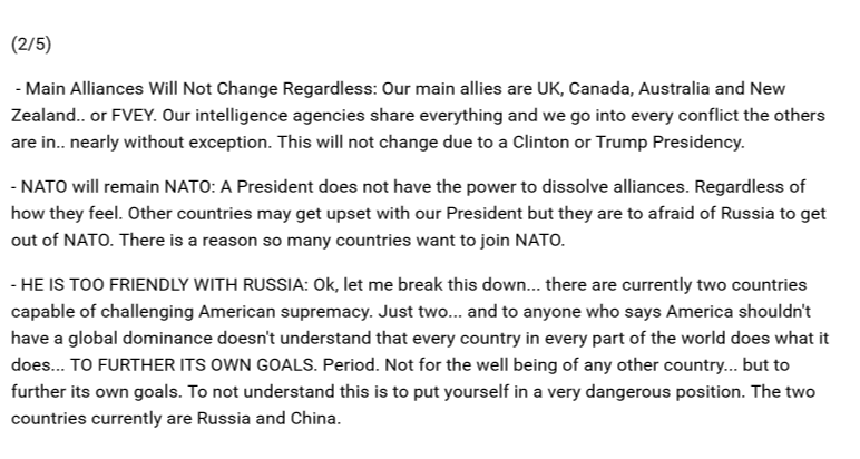 defofsarcasm's tweet photo. (2/5) - Main Alliances Will Not Change Regardless: Our main allies are UK, Canada, Australia and New Zealand.. or.. https://t.co/KEmp9TMF0l