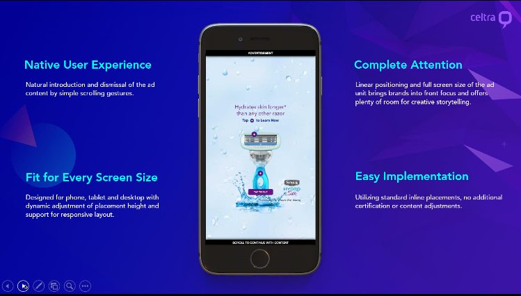 Celtra's tweet photo. "You must balance intrusion w/ innovation for the best mobile video experience" Ales Gabrovec #IABWeb #Interscroller https://t.co/ngwALuomdO