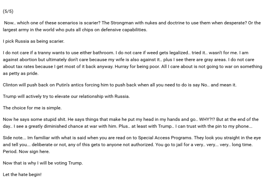defofsarcasm's tweet photo. (5/5) Now.. which one of these scenarios is scarier? The Strongman with nukes and doctrine to use them when.. https://t.co/V1TJKuLhoG