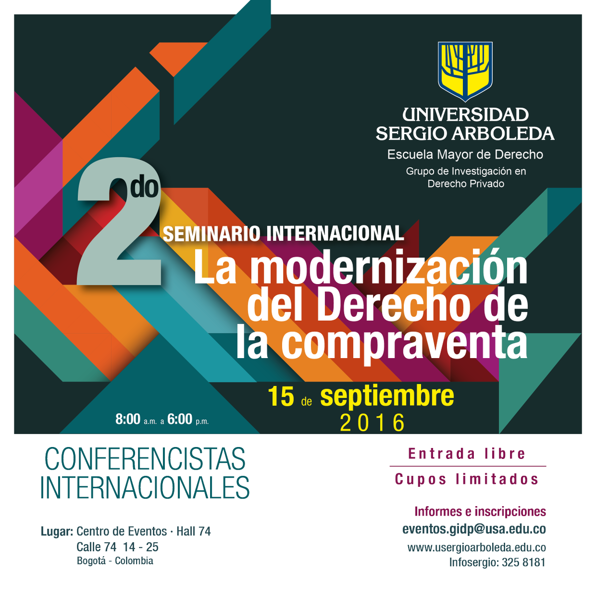 II seminario internacional del GIDP bit.ly/2aoQaRj @oviedoalban

Inscripciones: eventos.gidp@usa.edu.co