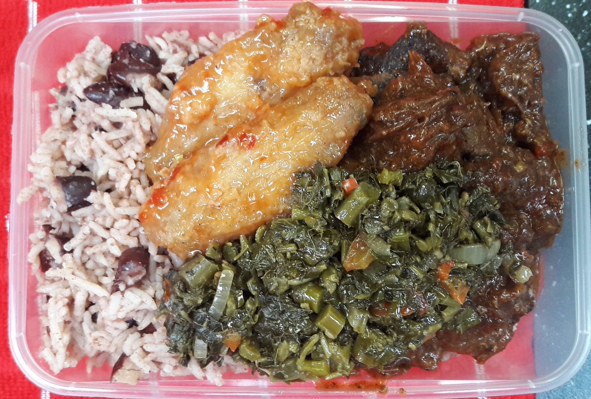 bwmarkettooting's tweet photo. Oh yes. Pepper steak, sweet chilli chicken wings and rice &amp; peas for dinner from @SecretFlavours! #Tooting https://t.co/xuY9Le9VJS