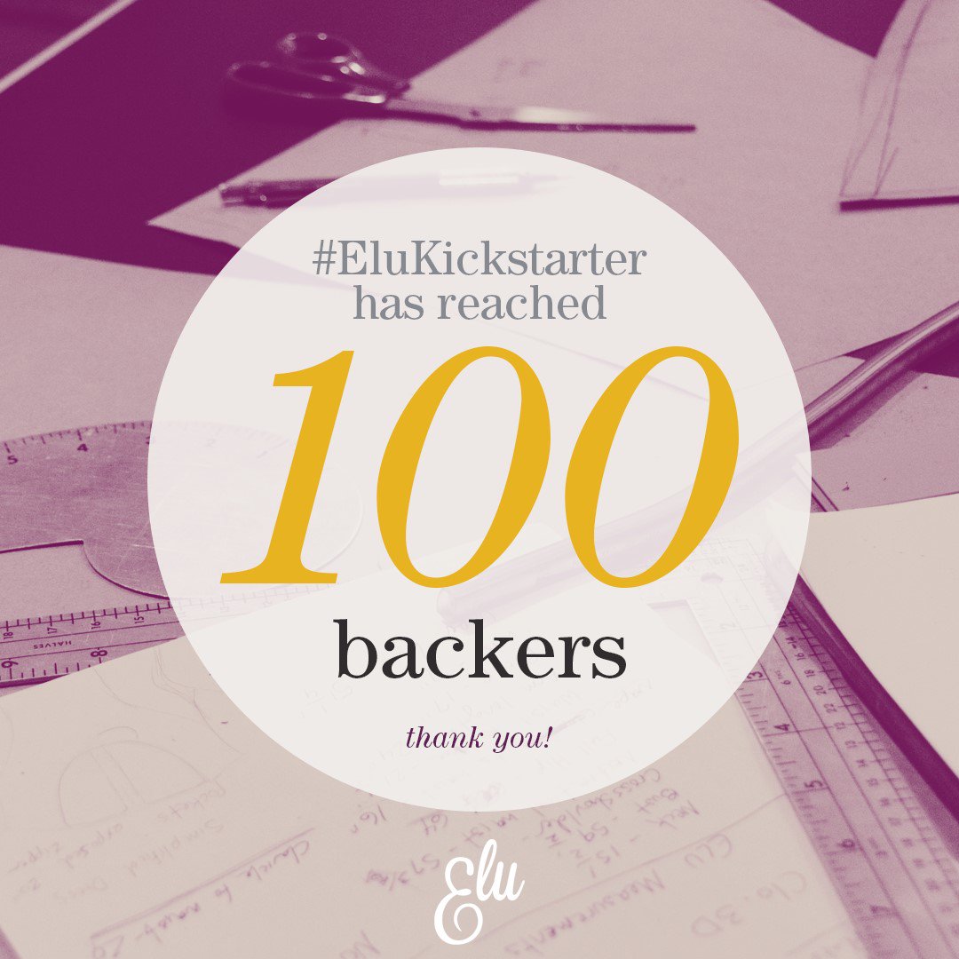 YourEluGirl's tweet photo. 100 backers on #EluKickstarter!! Keep up the momentum: https://t.co/eQU3sNIxDh #1871chicago #upshow #Kickstarter https://t.co/517w8MdiMA