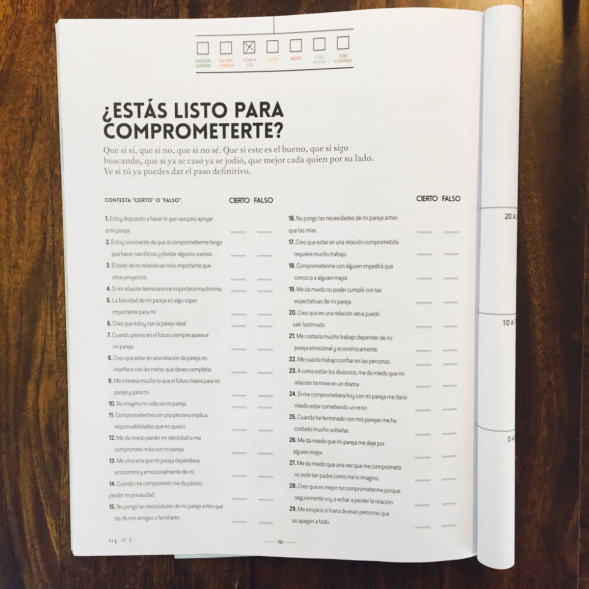 revistamoi's tweet photo. Pág. 110 de tu #MoiMayo. Ponte a responder el #TestIssue y descubre si estás listo para el compromiso @marthadebayle https://t.co/xbszCZLpwH