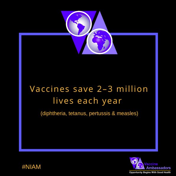 VaxAmbassadors's tweet image. Vaccines are one of the best values in health care. #VaccinesSaveLives #NIAM16